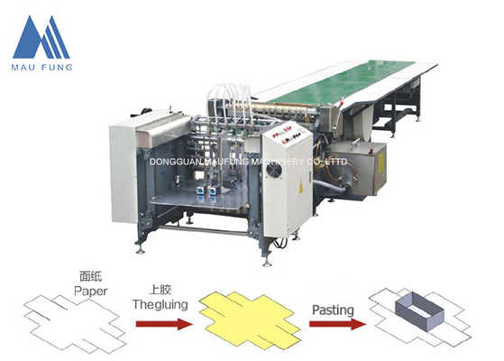 Máquina de colagem de papel de caixa rígida de alimentação automática para caixa de presente, Máquina de fabricação de caixa rígida semi-automática MF-SJ850A