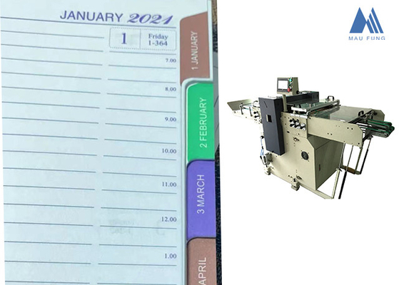 Os cadernos inteiramente auto dos diários posicionam Tab Punching Machine MF-PBM350