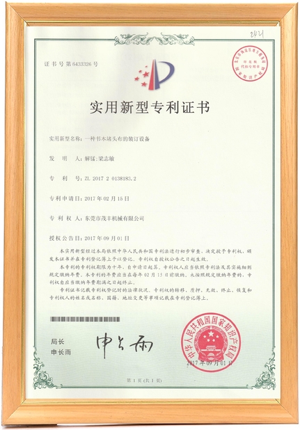 China DONGGUAN MAUFUNG MACHINERY CO.,LTD Certificações