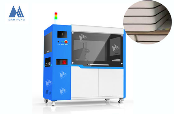 Máquina de corte de canto redondo de couro de cabeçote duplo totalmente automático para computador portátil